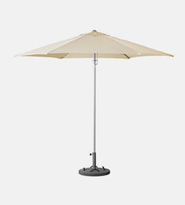 Umbrella with base, tilting beige