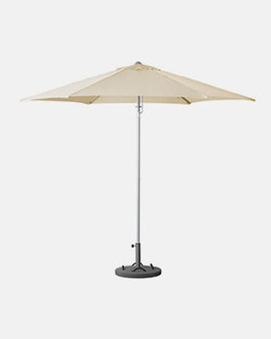 Umbrella with base, tilting beige
